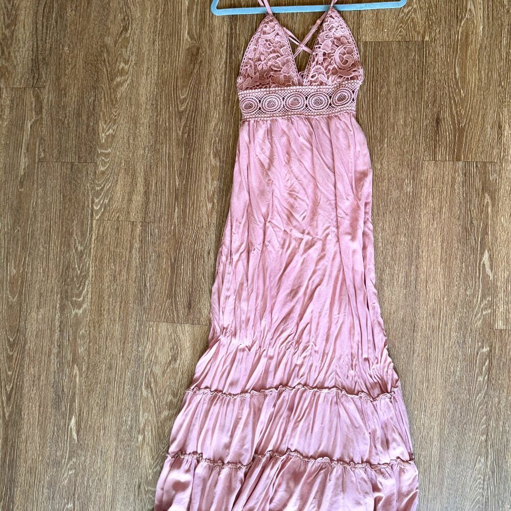 Rue 21 Pink Mauve Maxi Dress Size XS